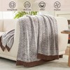 Amelie Home Reversible Plush Knit Throw Blanket - Soft & Cozy Feather Yarn Design - 3 of 4