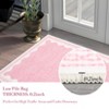 Modern Washable Area Rug for Living Room, Bordered Print Floor Rug with Non Slip Backing, Low Pile Stain Resistant Indoor Carpet for Bedroom - 4 of 4