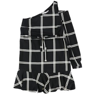 bar III Womens One Shoulder A-line Dress - 1 of 2