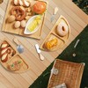 Wooden Mini Charcuterie Boards, Wood Serving Trays and Platters,Wooden Small Cheese Board Dinnerware Sets with Knives and Forks for Parties, Desserts - 4 of 4