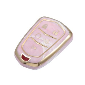 Unique Bargains Compatible 5 Button Car Key Fob Cover for Cadillac Escalade ATS CTS - 1 of 4