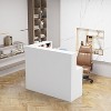 FUFU&GAGA Modern L-Shaped Solid + Manufactured Wood Reception Desk - 4 of 4