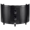 Monoprice Microphone Isolation Shield - Black - Foldable with 3/8in Mic Threaded Mount, High Density Absorbing Foam Front and Vented Metal Back Plate - image 2 of 4