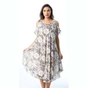 Riviera Sun Cold Shoulder Umbrella Dress - 1 of 4