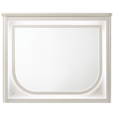 Laveda Pearl White Finish Mirror w/LED