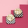 SOHI Women's Gold Coin Stud Earrings - 2 of 3