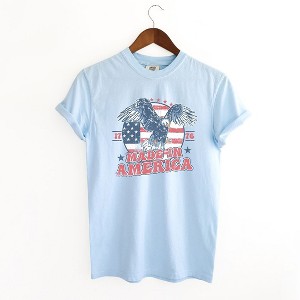 Simply Sage Market Women's Retro Made In America Short Sleeve Garment Dyed Tee - 1 of 3