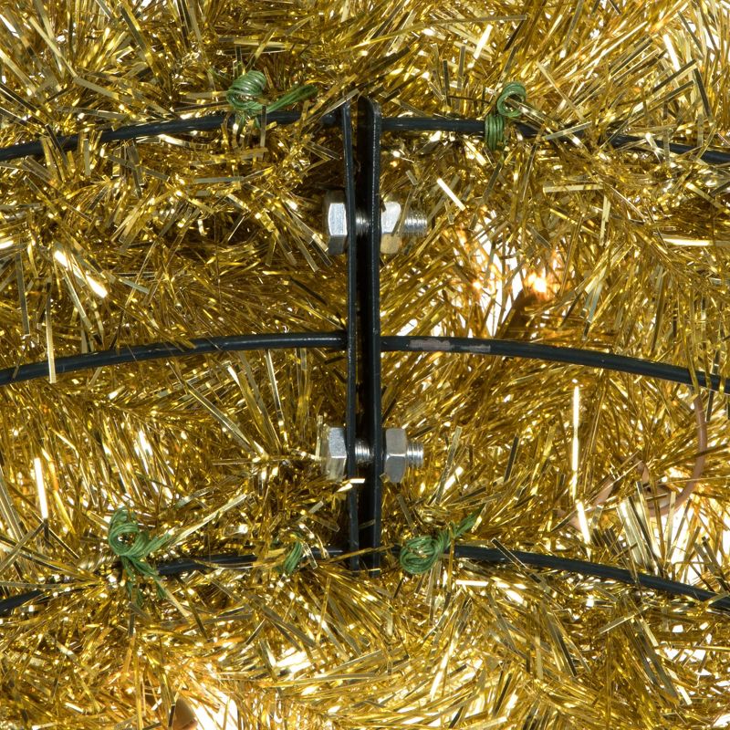 Vickerman Artificial Gold/Silver Tinsel Wreath, 3 of 8