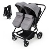 Lightweight Side-by-Side Double Stroller for Twins with Compact Fold, High Landscape Seats, Adjustable Reclining Canopies, for Babies Toddlers - 3 of 4