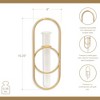 Cheung's Sephra Metal Loop Glass Wall Planter - Gold - 3 of 4