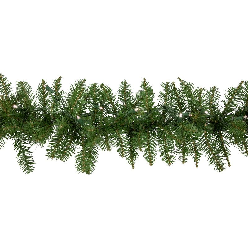 Northlight 9' x 10" Pre-lit Rockwood Pine Artificial Christmas Garland, Warm White LED Lights, 4 of 5
