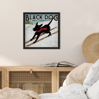 Black Dog Ski Co Framed Canvas Wall Art Print