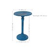 Sunnydaze Art Deco Sunburst Cast Aluminum Metal Bird Bath - Blue Patina - 14" - image 3 of 4