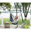 Ceara 3 Bar Hammock Swing Chair - Mercury Blue - Sol Living: Nylon Fabric, Aluminum Frame, Water-Resistant, No Assembly Required - 2 of 4