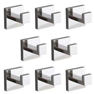 2-Pack Stainless Steel Wall-Mounted Towel and Coat Hooks for Bathroom, Bedroom, Kitchen - 1 of 4