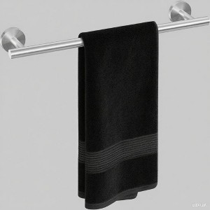 Brushed Nickel Towel Bar, 18-Inch Bathroom Wall-Mounted Towel Rack, Heavy-Duty SUS304 Stainless Steel Towel Rod, Modern Home Décor-USHOWER - 1 of 4