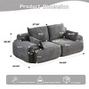 Modern Compressed Sofa,2 Seater Large Sectional Couches for Living Room,Pet-Friendly Cloud Modular Sectional Sofa,No Assembly with Pillows,Grey - 2 of 4