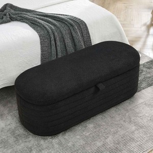 CAVINAS Teddy Fabric Storage Ottoman Bench,Upholstered Ottoman with Versatile Design for Living Room,Bedroom - 1 of 4