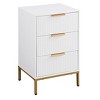 PAGED Nightstand with Storage Drawer and Open Shelf, Modern Wooden Side Table, Bedside Cabinet for Bedroom, Living Room - 4 of 4