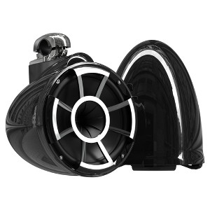 Wet Sounds REV 10 Fixed Clamp Tower Speakers - Black (Pair) - 1 of 4