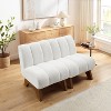 Art Leon Polar Fleece Fabric Upholstered Accent Slipper Chair with Rubber Wood Legs - 4 of 4