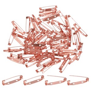 Unique Bargains Durable Multipurpose Iron Badge Brooch Pin Backs Safety Clasp 60 Pcs - 1 of 4