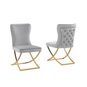 Best Master Furniture,Blythe Velvet Dining Chairs, Set of 2 - 1 of 2