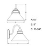 Vaxcel Outland 1 - Light Sconce in  Aged Iron - 2 of 4