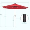 Sonkuki 9 ft LED Round Solar Lighted Patio Market Umbrella - 3 of 4