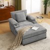 Dexmalle Ergonomic Oversized Sofa Chair with Ottoman,Cupholders & USB Charging - 3 of 4