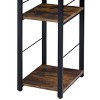 INFURNIC Writing Desk Modern Rectangular Desk with 2-Tier Shelf and Open Metal Base for Home Office, Black Brown, 19"*47"*28" - 4 of 4
