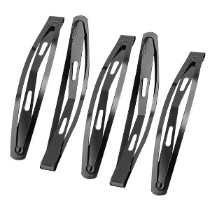 Unique Bargains Women's Metal DIY Hairstyle Barrette Snap Hair Clip Black 5 Pcs - 1 of 4