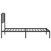 vidaXL Metal Bed Frame with Headboard - Black Steel Construction - 4 of 4