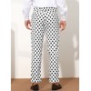 INSPIRE CHIC Men's Regular Fit Flat Front Polka Dots Printed Pants - 3 of 4