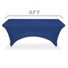 Lann's Linens Fitted Tablecloths for Rectangular Tables - Wedding, Banquet, Trade Show Polyester Cloth Fabric Cover - 2 of 3