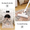 Traditional Vintage Boho Floral Area Rug - 3x5 Washable,Non-Shedding Low Pile Indoor Carpet with Non-Slip Rubber Backing  Pink - 4 of 4