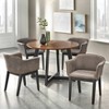 Jonas Round Dining Table Light Walnut/Black - Buylateral: Mid-Century, Sunburst Design, Seats 4 - 3 of 4