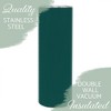 Elanze Designs Nana Floral Dark Teal 20 ounce Stainless Steel Travel Tumbler - 3 of 4