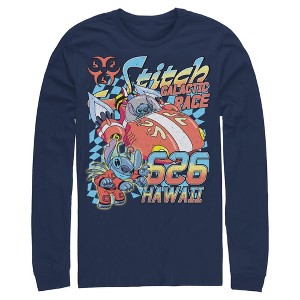 Mens Lilo & Stitch Hawaiian Galactic Race Long Sleeve Shirt - 1 of 4