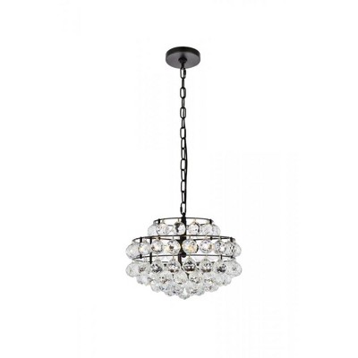 Elegant Lighting Savannah 14 inch pendant in black