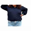 Women's Gianna Textured Solid V-neck Comfy Knit Top - VERY J - 2 of 3