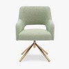 WestinTrends Genevieve Mid-Century Modern Upholstered Boucle Swivel Accent Chair - 4 of 4