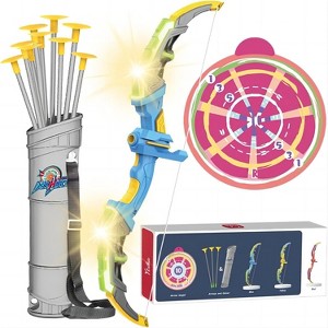 Bow and Arrow Set for Kids Archery Toy Set  Target & Quiver, Indoor Outdoor Activity Toys 10 Suction Cup arrows, Targets and Arrow Holders - 1 of 4