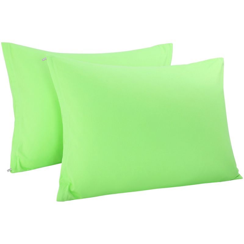 PiccoCasa Cotton Pillow Cover Cases Zippered Pillowcases 2 Pcs, 3 of 4