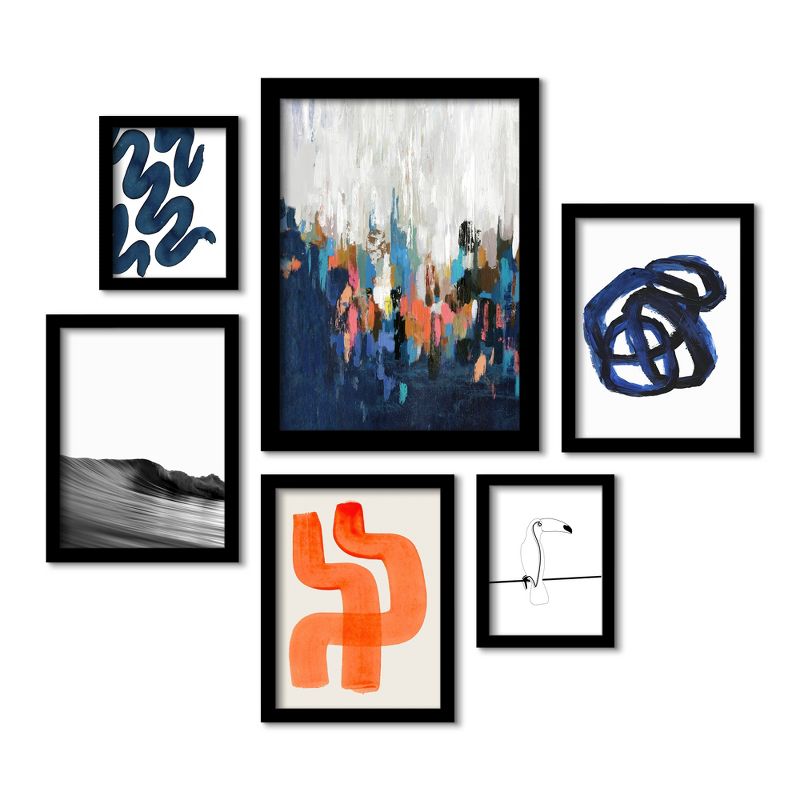 Americanflat Modern (Set Of 6) Framed Prints Gallery Wall Art Set Speciality Ii Abstract Art By Pi Creative, 3 of 5