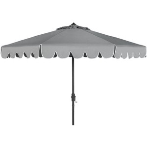 Venice Single Scallop 9Ft Crank Push Button Tilt Umbrella - PAT8010 - Safavieh - 1 of 4