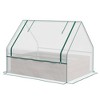 Outsunny Raised Garden Bed with Mini Greenhouse, Outdoor Planter Box - 4 of 4