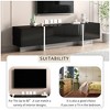 74.8" Particle Board 3-Cabinet TV Stand with High Gloss UV Surface, Sideboard Cabinet with 2-Drawer for Living Room or Entryway - 4 of 4