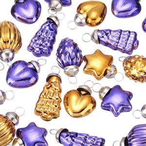 Unique Bargains Glass Decorative Hanging Tree Ornament Balls 1"-1.5" 100 Pcs - 1 of 4