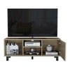 43" Light Oak Manufactured Wood TV Stand with Two Open Shelves, One Cabinet, and One Large Open Shelf for Living Room and Bedroom - 4 of 4